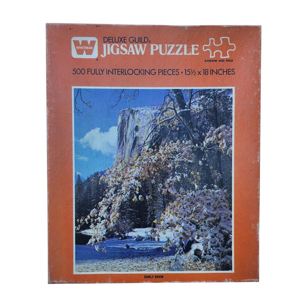 Vintage Whitman Deluxe Guild Early Snow Jigsaw Puzzle 500 Pieces Factory Sealed